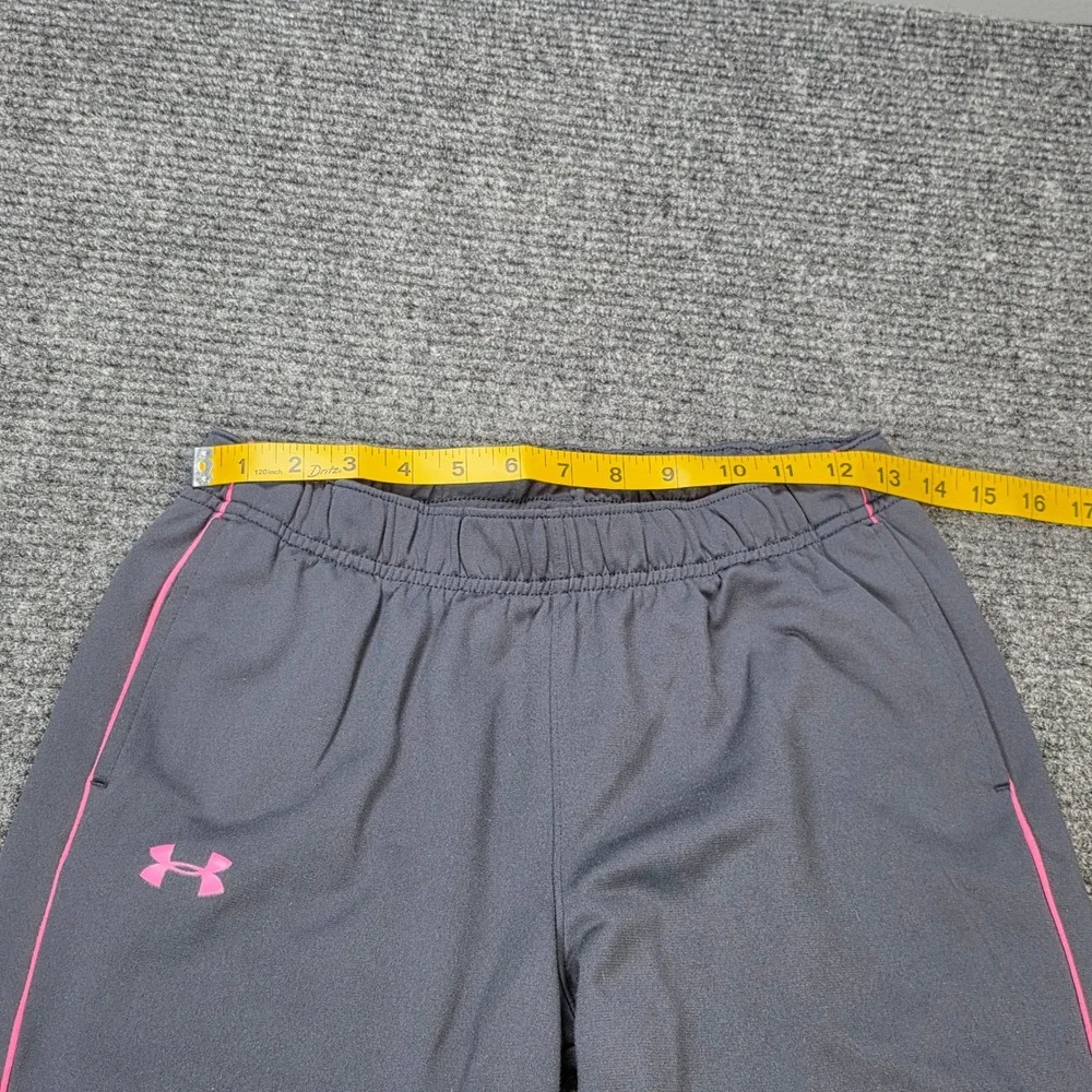 Under Armour ColdGear Loose Fit Athletic Pants Girl's‎ Youth Large Gray Pink